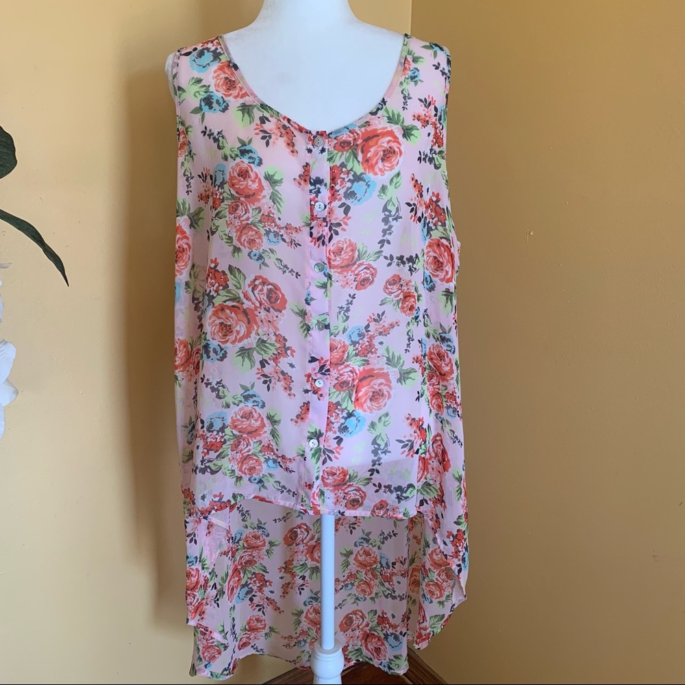 Torrid Duster Summer Spring Button Down Floral Ch… - image 3